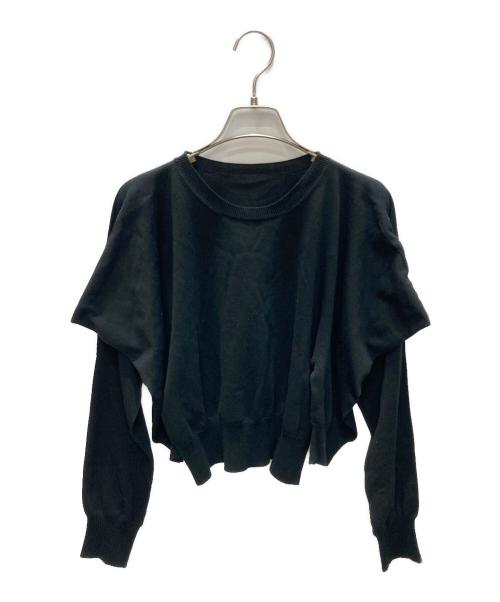 ISSEY MIYAKE（イッセイミヤケ）ISSEY MIYAKE (イッセイミヤケ) FOUR SLEEVED KNIT ブラック サイズ:SIZE 2の古着・服飾アイテム