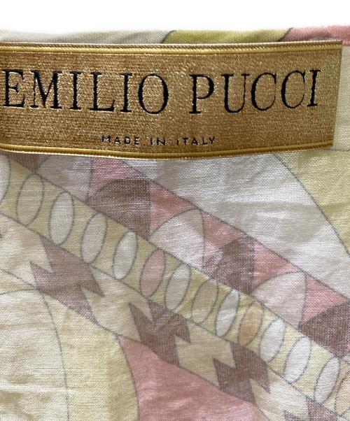 Emilio Pucci（エミリオ プッチ）Emilio Pucci (エミリオ プッチ) コットンシルク総柄ブラウス イエロー サイズ:38の古着・服飾アイテム