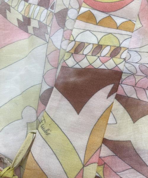 Emilio Pucci（エミリオ プッチ）Emilio Pucci (エミリオ プッチ) コットンシルク総柄ブラウス イエロー サイズ:38の古着・服飾アイテム