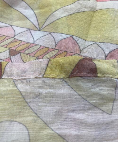 Emilio Pucci（エミリオ プッチ）Emilio Pucci (エミリオ プッチ) コットンシルク総柄ブラウス イエロー サイズ:38の古着・服飾アイテム