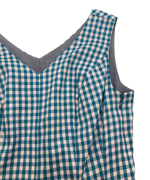 JENNE（ジェンヌ）JENNE (ジェンヌ) ギンガムフィッシュテールワンピース ブルー サイズ:M 未使用品の古着・服飾アイテム