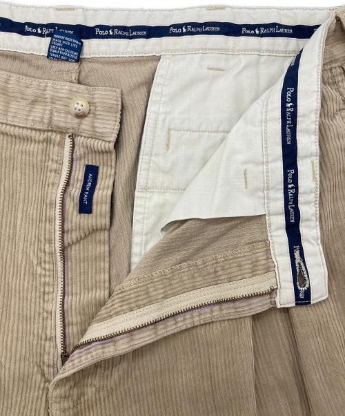 POLO RALPH LAUREN（ポロ・ラルフローレン）POLO RALPH LAUREN (ポロ・ラルフローレン) ANDREW 2タックコーデュロイパンツ ベージュ サイズ:SIZE W36×L34の古着・服飾アイテム