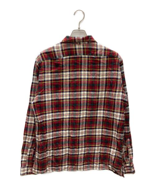 POLO RALPH LAUREN（ポロ・ラルフローレン）POLO RALPH LAUREN (ポロ・ラルフローレン) オープンカラーチェックネルシャツ レッド サイズ:SIZE Mの古着・服飾アイテム