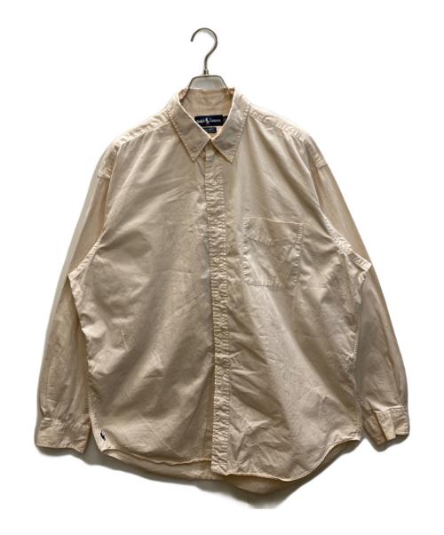 RALPH LAUREN（ラルフローレン）RALPH LAUREN (ラルフローレン) BIG SHIRT ボタンダウンシャツ ベージュ サイズ:SIZE Lの古着・服飾アイテム