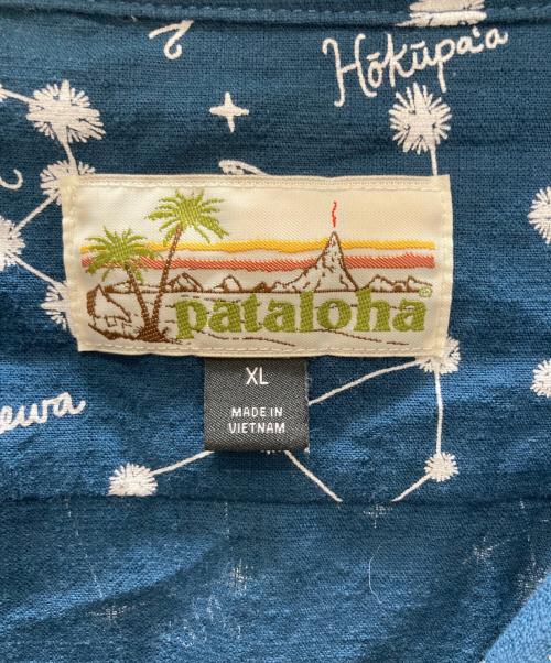 pataloha（パタロハ）pataloha (パタロハ) アロハシャツ ネイビー×ホワイト サイズ:XLの古着・服飾アイテム