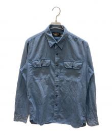 RRL（ダブルアールエル）の古着「マチ付きワークシャツ」｜ネイビー