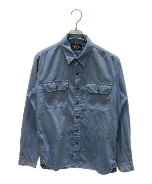 RRL（ダブルアールエル）RRL (ダブルアールエル) マチ付きワークシャツ ネイビー サイズ:Mの古着・服飾アイテム