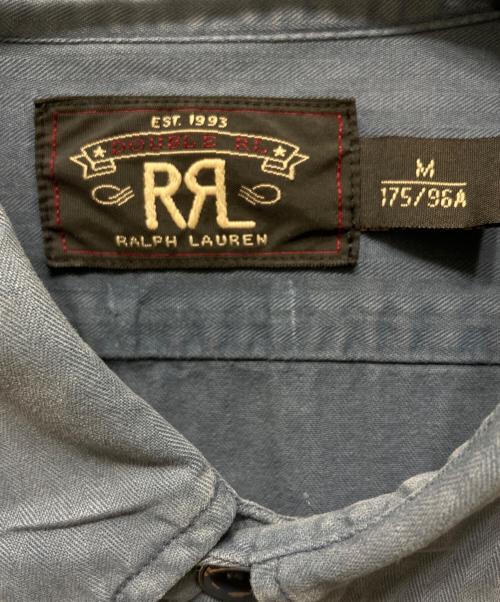 RRL（ダブルアールエル）RRL (ダブルアールエル) マチ付きワークシャツ ネイビー サイズ:Mの古着・服飾アイテム