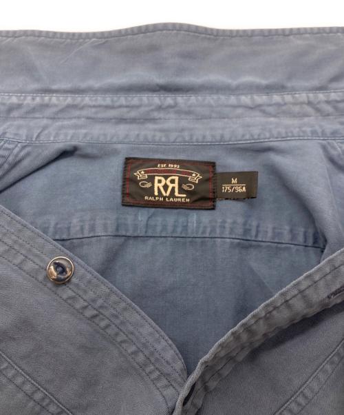 RRL（ダブルアールエル）RRL (ダブルアールエル) マチ付きワークシャツ ネイビー サイズ:Mの古着・服飾アイテム