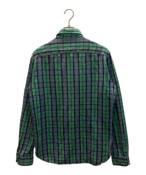 RRL（ダブルアールエル）RRL (ダブルアールエル) チンストチェックワークシャツ グリーン サイズ:SIZE Sの古着・服飾アイテム