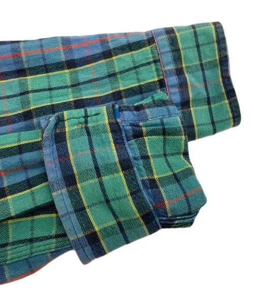 RRL（ダブルアールエル）RRL (ダブルアールエル) チンストチェックワークシャツ グリーン サイズ:SIZE Sの古着・服飾アイテム