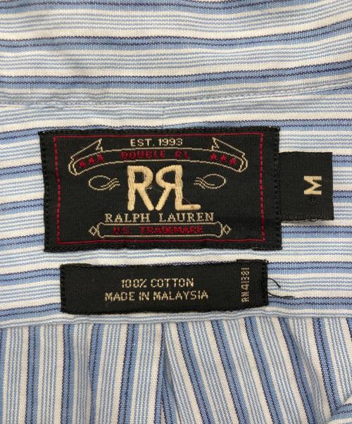 RRL（ダブルアールエル）RRL (ダブルアールエル) ストライプシャツ ブルー サイズ:Mの古着・服飾アイテム