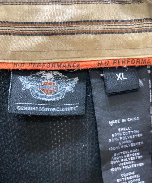 HARLEY-DAVIDSON（ハーレーダビッドソン）HARLEY-DAVIDSON (ハーレーダビッドソン) ストライプシャツ ベージュ サイズ:XLの古着・服飾アイテム