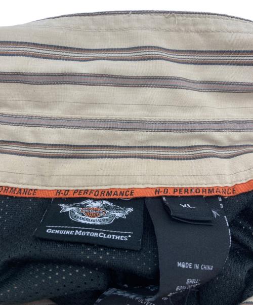 HARLEY-DAVIDSON（ハーレーダビッドソン）HARLEY-DAVIDSON (ハーレーダビッドソン) ストライプシャツ ベージュ サイズ:XLの古着・服飾アイテム