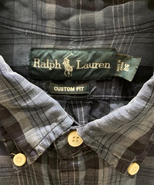 RALPH LAUREN（ラルフローレン）RALPH LAUREN (ラルフローレン) シルクリネンチェックシャツ ネイビー サイズ:XLの古着・服飾アイテム
