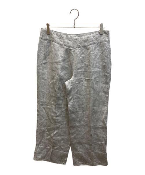 MaxMara（マックスマーラ）MaxMara (マックスマーラ) リネンへリンボーンパンツ グレー サイズ:表記無しの古着・服飾アイテム