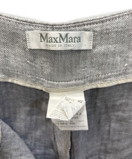 MaxMara（マックスマーラ）MaxMara (マックスマーラ) リネンへリンボーンパンツ グレー サイズ:表記無しの古着・服飾アイテム