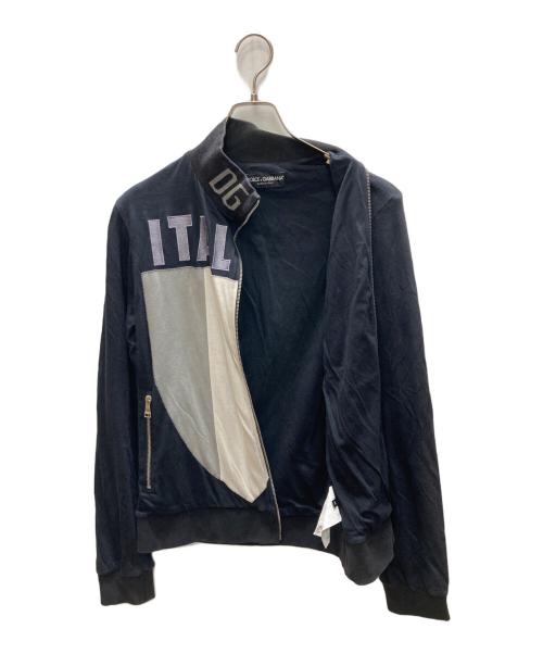 DOLCE & GABBANA（ドルチェ＆ガッバーナ）DOLCE & GABBANA (ドルチェ＆ガッバーナ) イタリアロゴトラックジャケット ブラック サイズ:SIZE 44の古着・服飾アイテム