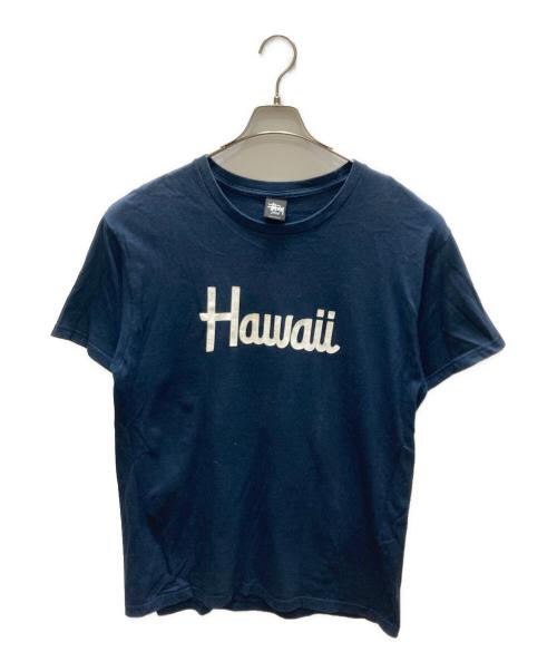 stussy（ステューシー）stussy (ステューシー) プリントTシャツ ネイビー サイズ:LARGEの古着・服飾アイテム