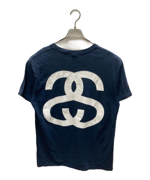 stussy（ステューシー）stussy (ステューシー) プリントTシャツ ネイビー サイズ:LARGEの古着・服飾アイテム