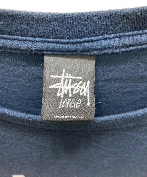 stussy（ステューシー）stussy (ステューシー) プリントTシャツ ネイビー サイズ:LARGEの古着・服飾アイテム