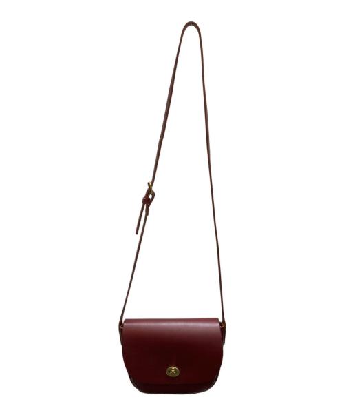 Mimi（ミミ）MIMI (ミミ) レザーショルダーバッグ レッドの古着・服飾アイテム
