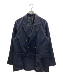 BLURHMS×JOURNAL STANDARD（ブラームス×ジャーナルスタンダード）の古着「別注 6B BLAZER-WOOL TROPICAL」｜ネイビー
