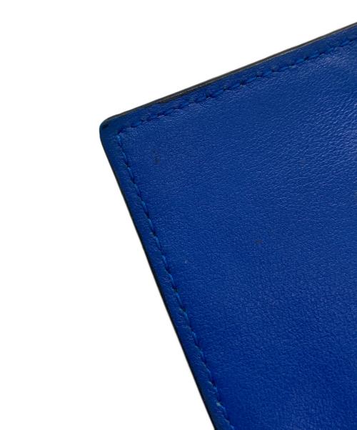 BOTTEGA VENETA（ボッテガベネタ）BOTTEGA VENETA (ボッテガベネタ) イントレチャート バイカラー 3つ折り財布 ブラック×ブルー サイズ:下記参照の古着・服飾アイテム