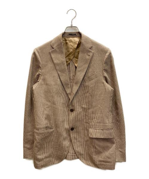 LARDINI（ラルディーニ）LARDINI (ラルディーニ) シルク混段返り3Bジャケット ベージュ サイズ:SIZE 48の古着・服飾アイテム