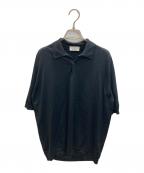 JOHN SMEDLEY×UNITED ARROWSジョンスメドレー×ユナイテッドアローズ）の古着「ニットポロシャツ」｜ブラック