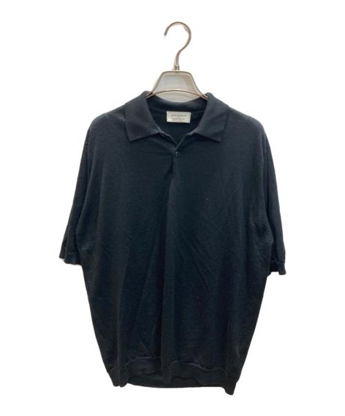 JOHN SMEDLEY（ジョンスメドレー）JOHN SMEDLEY (ジョンスメドレー) UNITED ARROWS (ユナイテッドアローズ) ニットポロシャツ ブラック サイズ:Lの古着・服飾アイテム