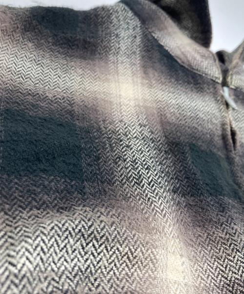COOTIE PRODUCTIONS（クーティープロダクツ）COOTIE PRODUCTIONS (クーティープロダクツ) Ombre Nel Check Zip Up Shirt  オンブレネルチェックジップアップシャツ ブラウン×ブラック サイズ:SIZE Mの古着・服飾アイテム