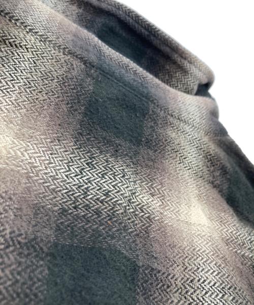 COOTIE PRODUCTIONS（クーティープロダクツ）COOTIE PRODUCTIONS (クーティープロダクツ) Ombre Nel Check Zip Up Shirt  オンブレネルチェックジップアップシャツ ブラウン×ブラック サイズ:SIZE Mの古着・服飾アイテム