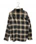 COOTIE PRODUCTIONS (クーティープロダクツ) Ombre Nel Check Zip Up Shirt  オンブレネルチェックジップアップシャツ ブラウン×ブラック サイズ:SIZE M：12000円