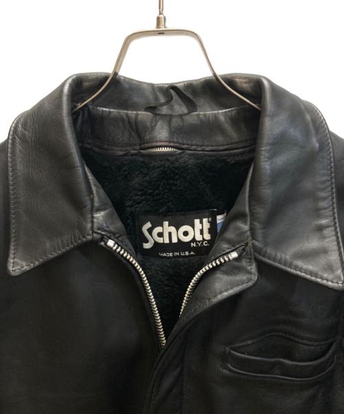Schott（ショット）Schott (ショット) ボアライナー付き シングルライダースジャケット ブラック サイズ:Size  40の古着・服飾アイテム