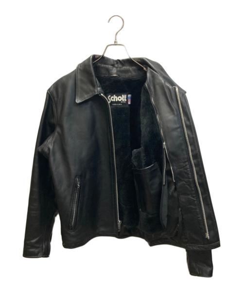 Schott（ショット）Schott (ショット) ボアライナー付き シングルライダースジャケット ブラック サイズ:Size  40の古着・服飾アイテム