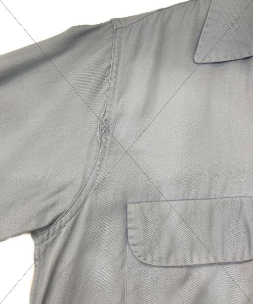 Manhattan（マンハッタン）Manhattan (マンハッタン) レーヨンギャバジンオープンカラーシャツ ブルー サイズ:Sの古着・服飾アイテム