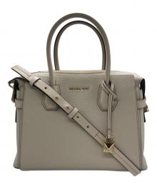 MICHAEL KORS（マイケルコース）の古着「MERCER ベルテッド ミディアム サッチェル」｜ベージュ