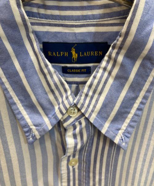 RALPH LAUREN（ラルフローレン）RALPH LAUREN (ラルフローレン) ストライプシャツ ブルー サイズ:Mの古着・服飾アイテム