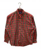 RALPH LAURENラルフローレン）の古着「シアサッカーチェックシャツ」｜レッド