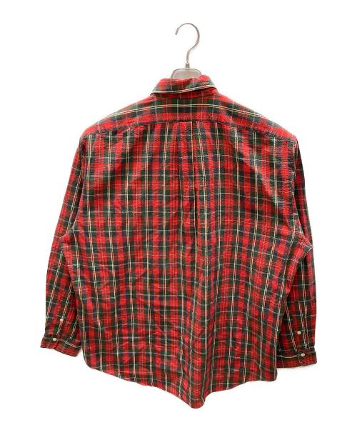 RALPH LAUREN（ラルフローレン）RALPH LAUREN (ラルフローレン) シアサッカーチェックシャツ レッド サイズ:SIZE XLの古着・服飾アイテム