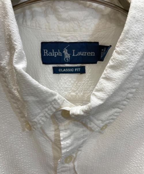 RALPH LAUREN（ラルフローレン）RALPH LAUREN (ラルフローレン) シアサッカーシャツ ホワイト サイズ:XLの古着・服飾アイテム