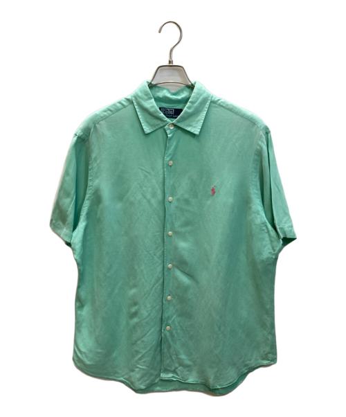 POLO RALPH LAUREN（ポロ・ラルフローレン）POLO RALPH LAUREN (ポロ・ラルフローレン) リネンシルクシャツ グリーン サイズ:Lの古着・服飾アイテム