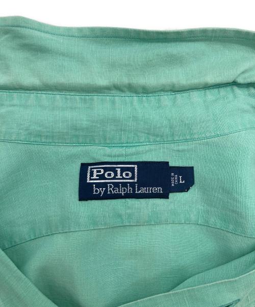 POLO RALPH LAUREN（ポロ・ラルフローレン）POLO RALPH LAUREN (ポロ・ラルフローレン) リネンシルクシャツ グリーン サイズ:Lの古着・服飾アイテム
