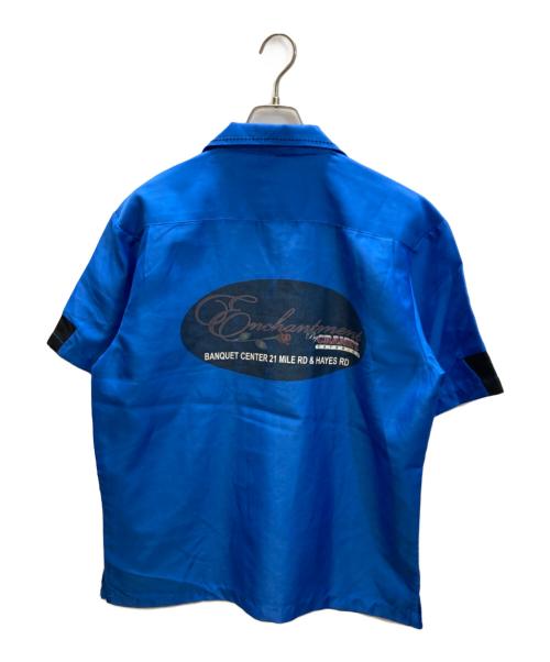 Hilton（ヒルトン）Hilton (ヒルトン) ボーリングシャツ ブルー×ブラック サイズ:Mの古着・服飾アイテム