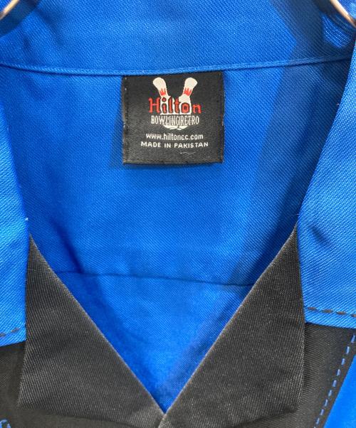 Hilton（ヒルトン）Hilton (ヒルトン) ボーリングシャツ ブルー×ブラック サイズ:Mの古着・服飾アイテム