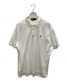 POLO RALPH LAUREN（ポロ・ラルフローレン）の古着「パイル地ポロシャツ」｜ホワイト