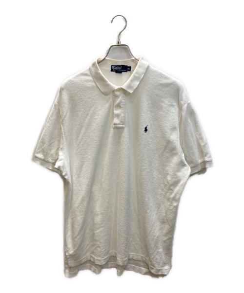 POLO RALPH LAUREN（ポロ・ラルフローレン）POLO RALPH LAUREN (ポロ・ラルフローレン) パイル地ポロシャツ ホワイト サイズ:XLの古着・服飾アイテム