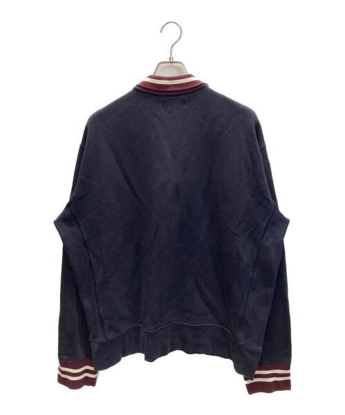 POLO RALPH LAUREN（ポロ・ラルフローレン）POLO RALPH LAUREN (ポロ・ラルフローレン) ハーフジップスウェット ネイビー×ボルドー サイズ:SIZE XLの古着・服飾アイテム