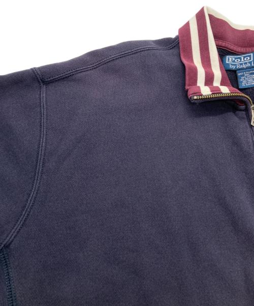 POLO RALPH LAUREN（ポロ・ラルフローレン）POLO RALPH LAUREN (ポロ・ラルフローレン) ハーフジップスウェット ネイビー×ボルドー サイズ:SIZE XLの古着・服飾アイテム